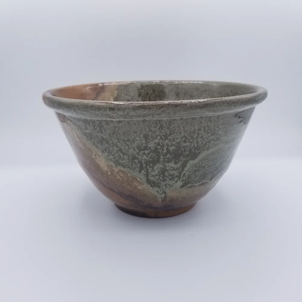 Glazed Pottery Bowl Signed MX 2005